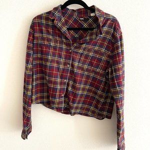BDG Crop Top Flannel Shirt